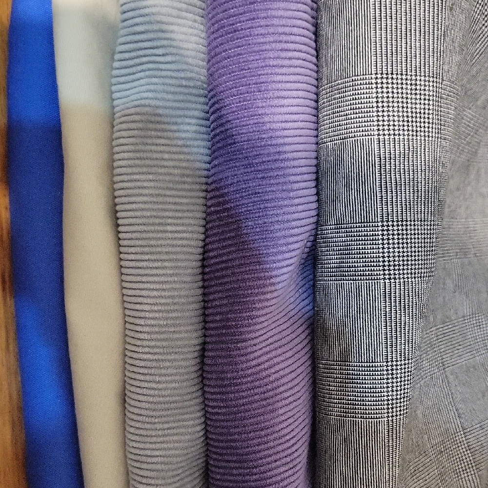 Alfred Dunner Women's Pants in Blue, Cream, Gray, and Purple